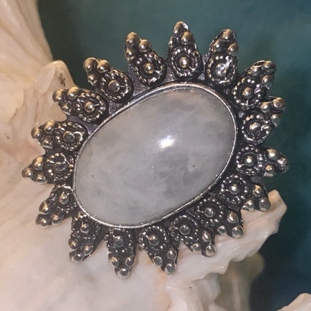Rainbow moonstone Handmade ring 10